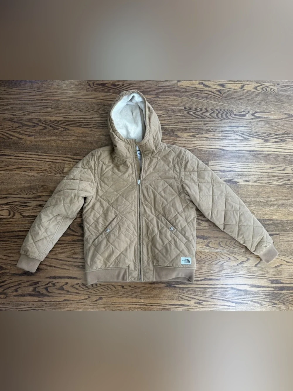The North Face Cuchillo Jacket Coat Full Zip Insulated Hooded Brown Men’s Medium